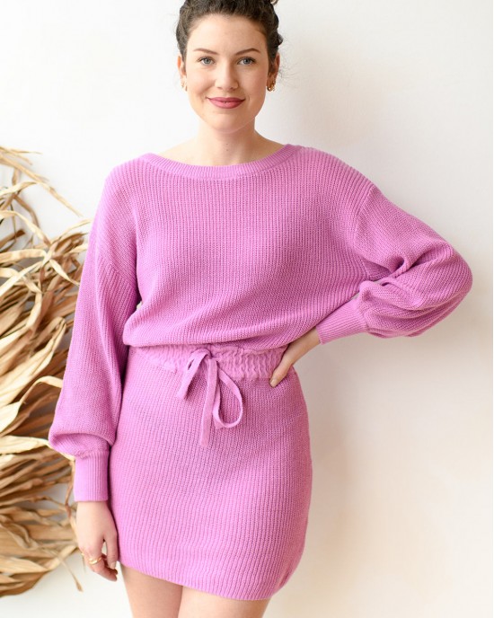 tie waist sweater dress
