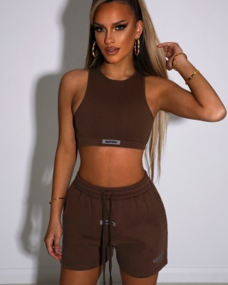 Cora Luxe Shorts - Chocolate