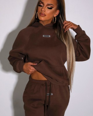 Ivy Luxe Hoodie - Chocolate