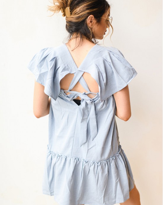 flutter babydoll mini dress flutter babydoll mini dress