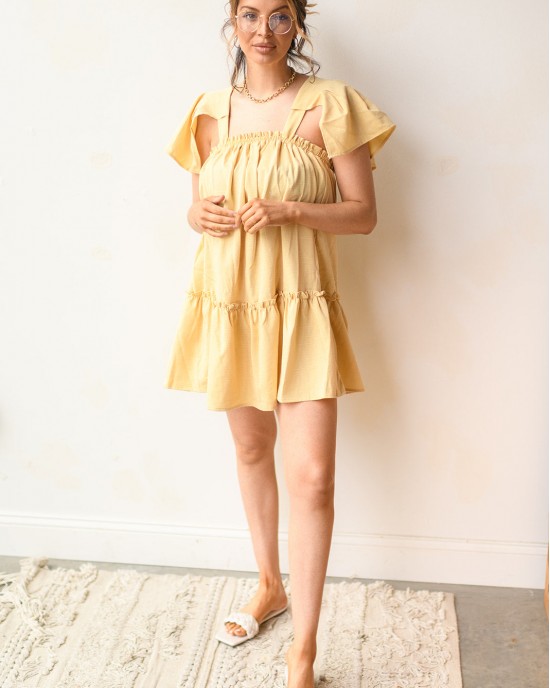 flutter babydoll mini dress flutter babydoll mini dress