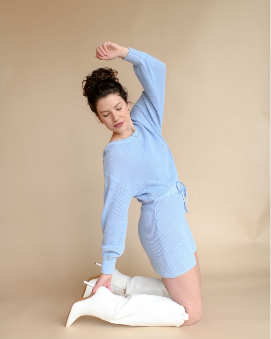 tie waist sweater dress